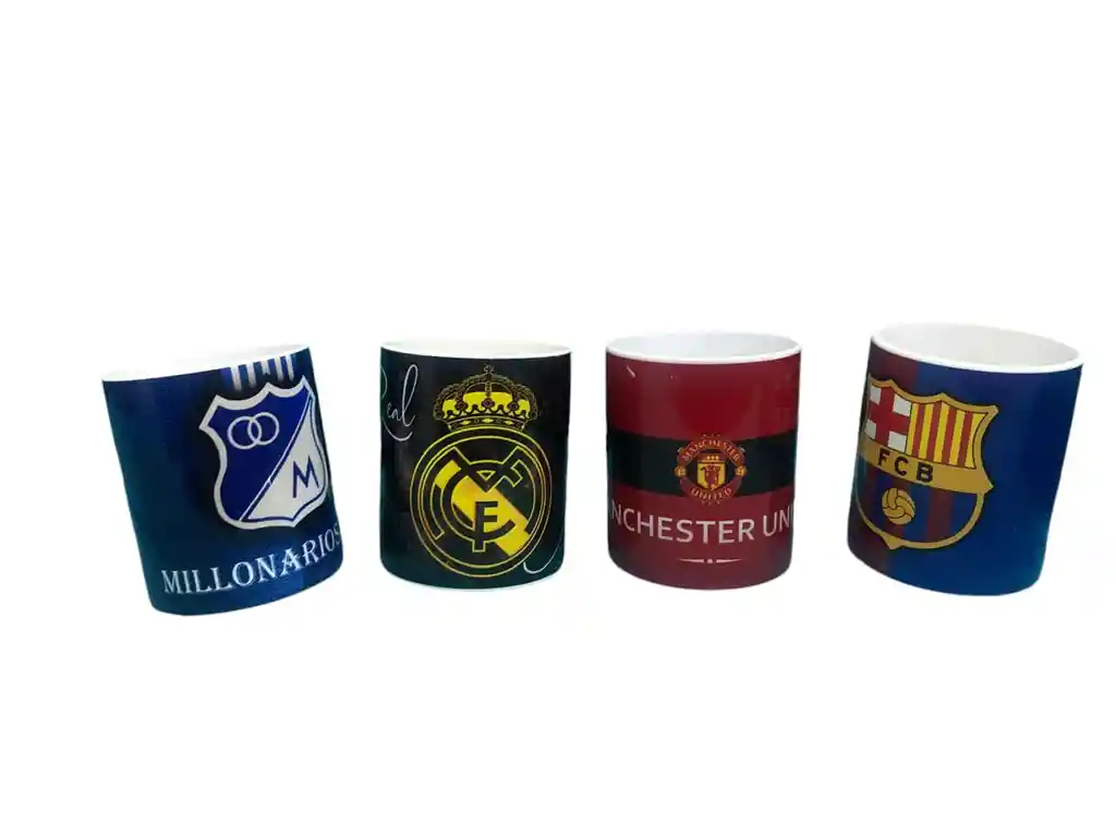 Pocillos Vasos En Vidrio Con Diseño De Equipos De Futbol