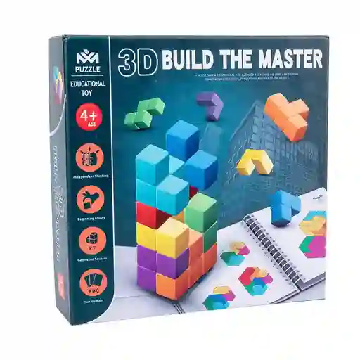 Juego Didáctico Cubo Puzzle Space Master Madera Para Niños