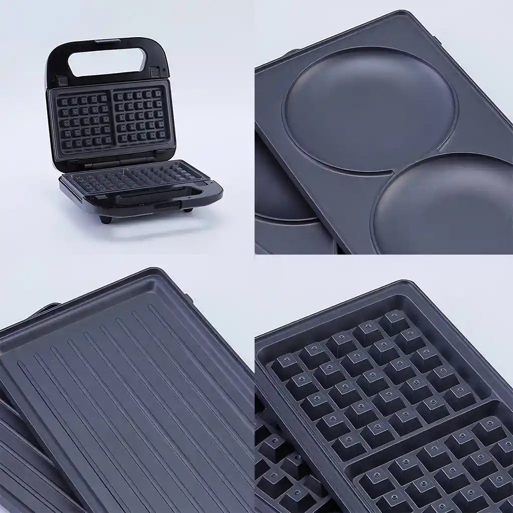 Sanduchera 3en1 Onoff Tosti Arepas Wafles Grill Antiadherent