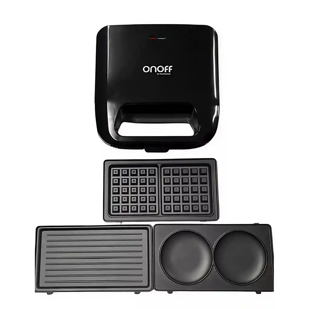 Sanduchera 3en1 Onoff Tosti Arepas Wafles Grill Antiadherent
