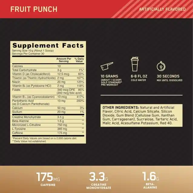 Gold Standard Preworkout Fruit Punch