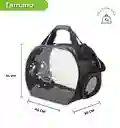 Bolso Transparente Plegable Paw Pb11c - Negro