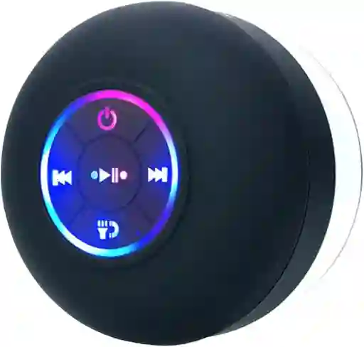 Mini Parlante De Ducha Bluetooth Luz Led 7 Colores