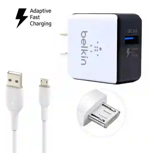Cargador Micro Usb Carga Rápida Belkin 3.0 V8