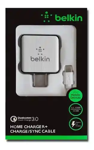 Cargador Micro Usb Carga Rápida Belkin 3.0 V8