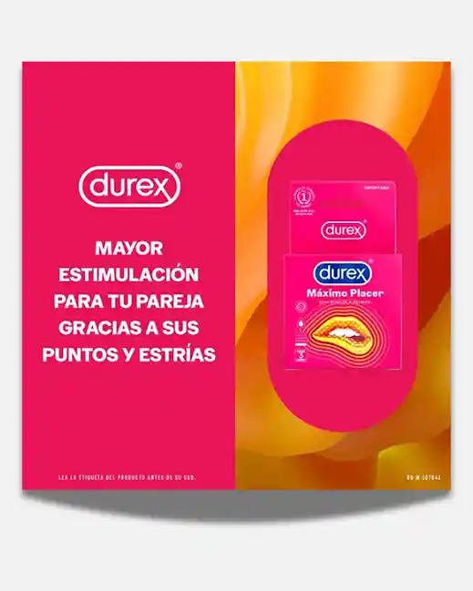 Condones Durex Máximo Placer X3 Unds