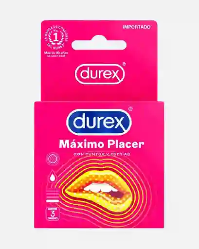 Condones Durex Máximo Placer X3 Unds