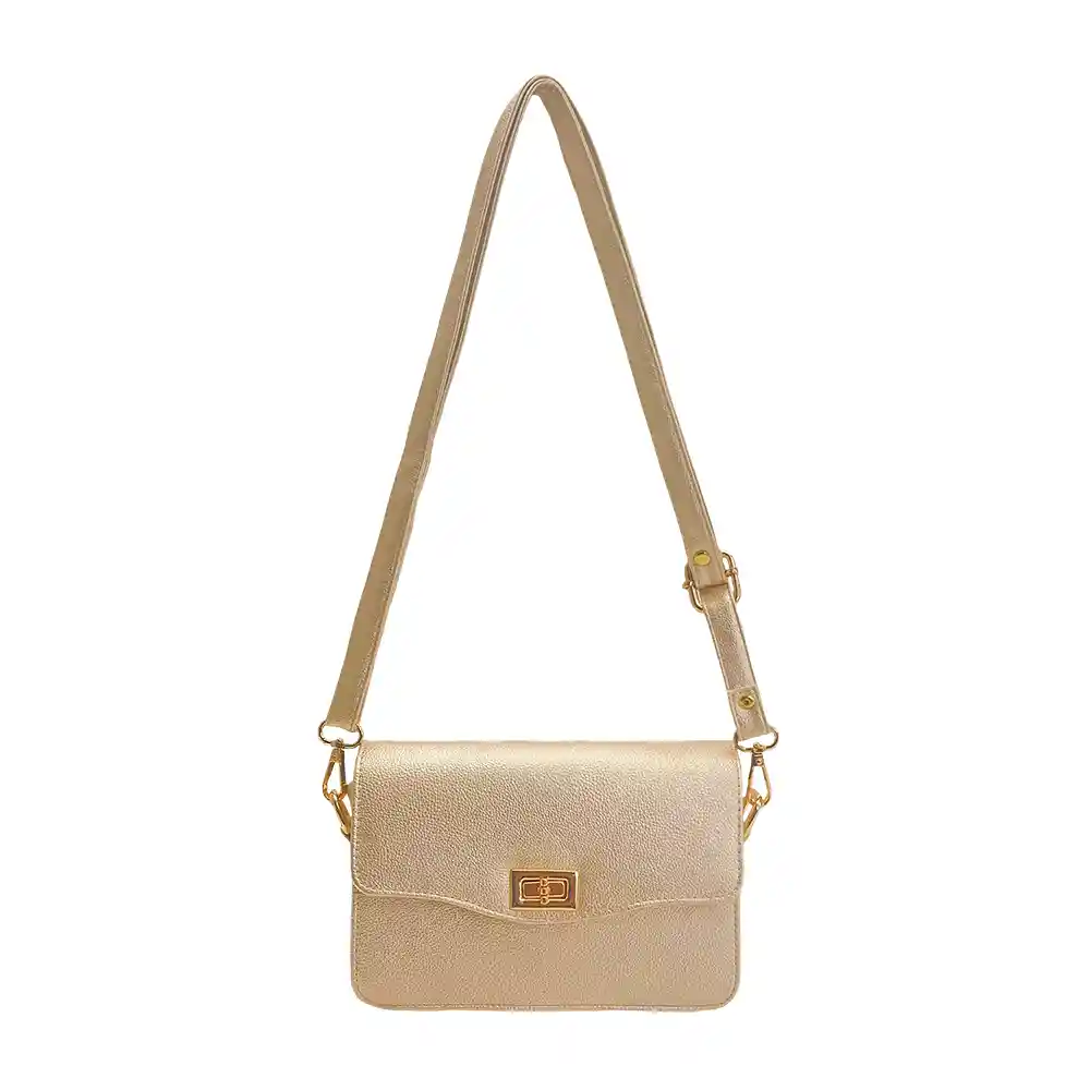 Bolso Manos Libres De Dama Mujer Karla Chacon Diva Dorado