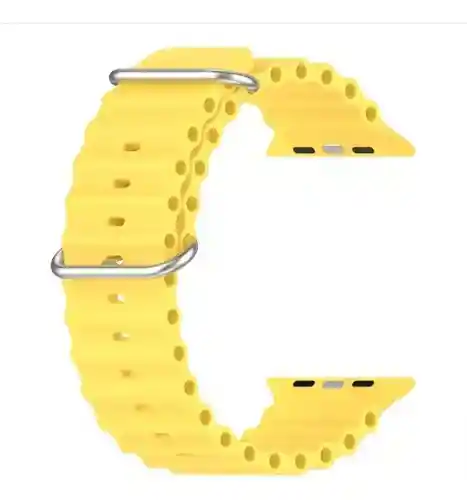 Correa Manilla Silicona Ocean Apple Watch 38mm - 40mm - 41mm /smartwatch *amarilla*