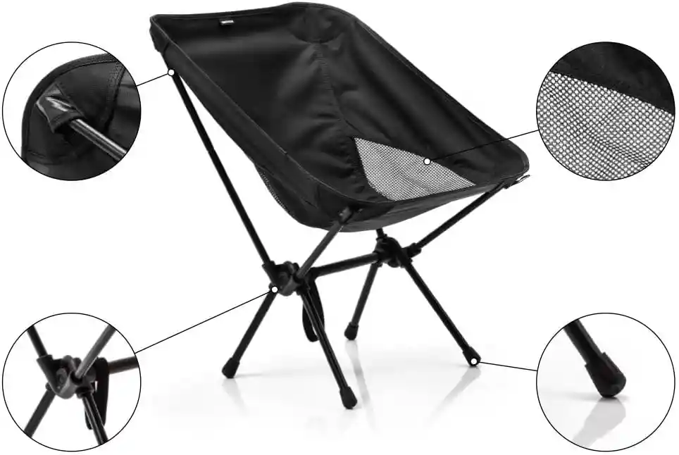 Silla Camping Plegable Portatil Ultraligera Parque Playa + Estuche