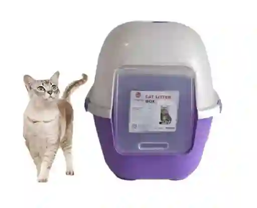 Baño Arenero Para Gatos Color Morado + Pala