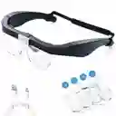 Gafas Lupa Aumento Vision Luz Led Recargable Optivisor 4 lentes