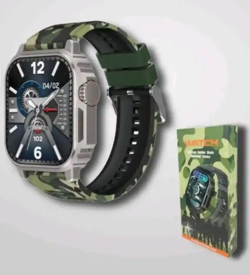 Reloj Inteligente Smartwatch Tipo Militar Dos Pulsos