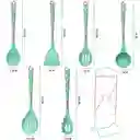 Set De Utensilios De Cocina De 7 Piezas Silicona Con Soporte