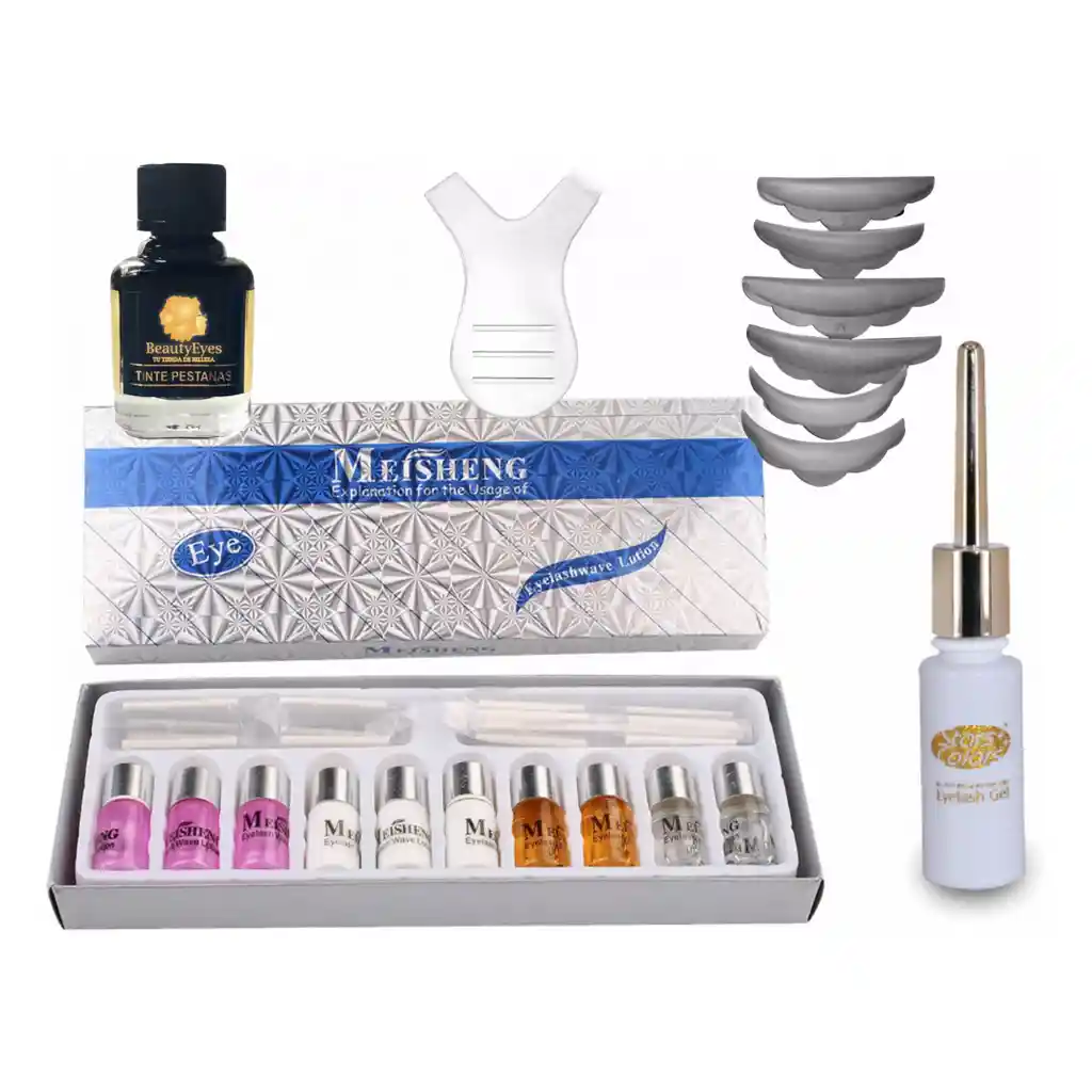 Kit Ondulado Lifting + Tinte + Pega + Rulo+ Espatula