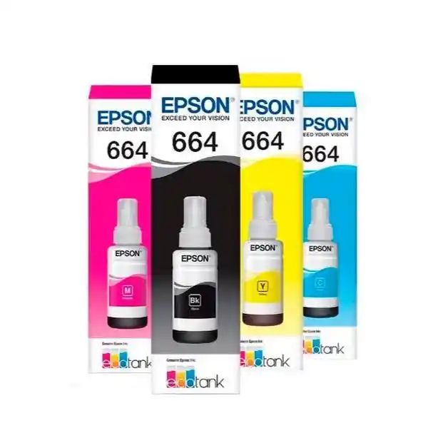 Kit De 4 Tintas Genérica Para Impresora Epson 664