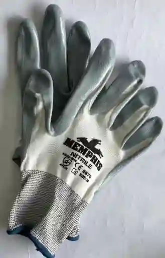 Guantes De Nitrilo Memphis Blanco Talla M-8