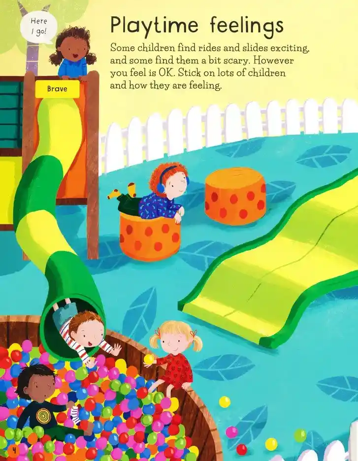 Libro Educativo Sentimientos Con Stickers Para Niños Niñas