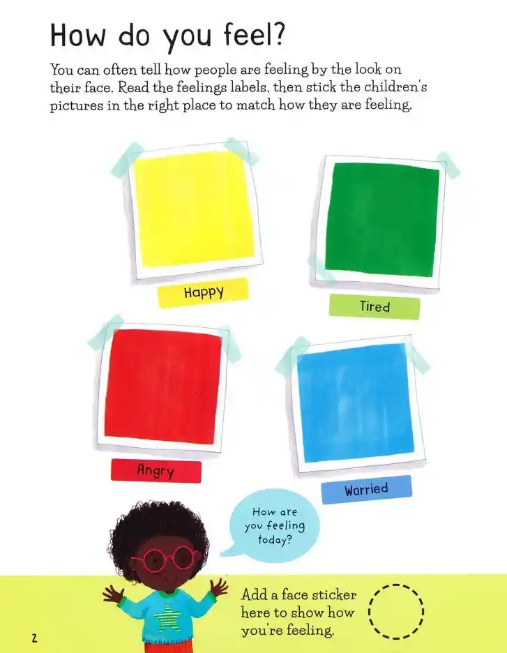 Libro Educativo Sentimientos Con Stickers Para Niños Niñas