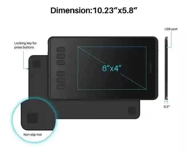 Tableta Grafica Huion Inspiroy H640p