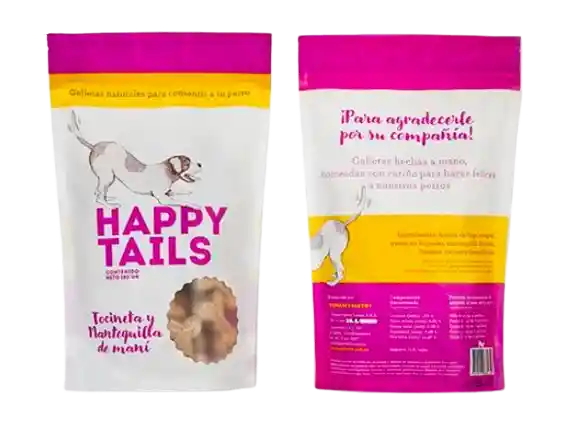 Galletas Happy Tails Tocineta Mantequilla Mani 1000gr