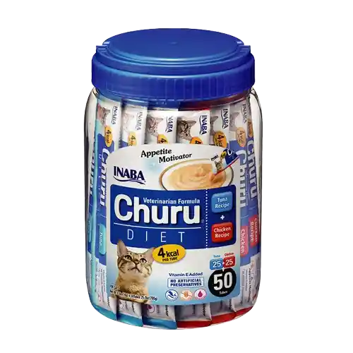 Churu Diet Bombonera (25 Tuna/25 Chicken) 50un 14gr