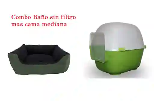 Baño Arenero Sin Filtro Mas Cama Mediana Impermeable