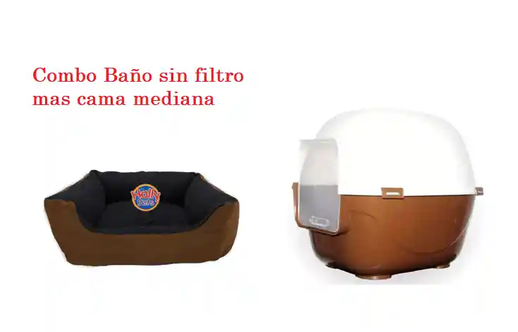 Baño Arenero Sin Filtro Mas Cama Mediana Impermeable