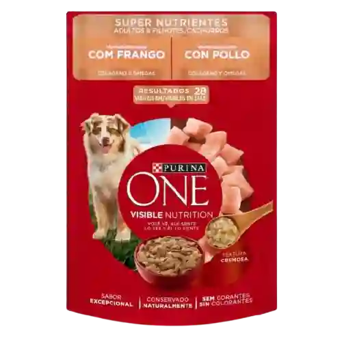 Purina One Pouch Super Nutrientes Perros Cachorros Y Adultos Pollo X 85gr