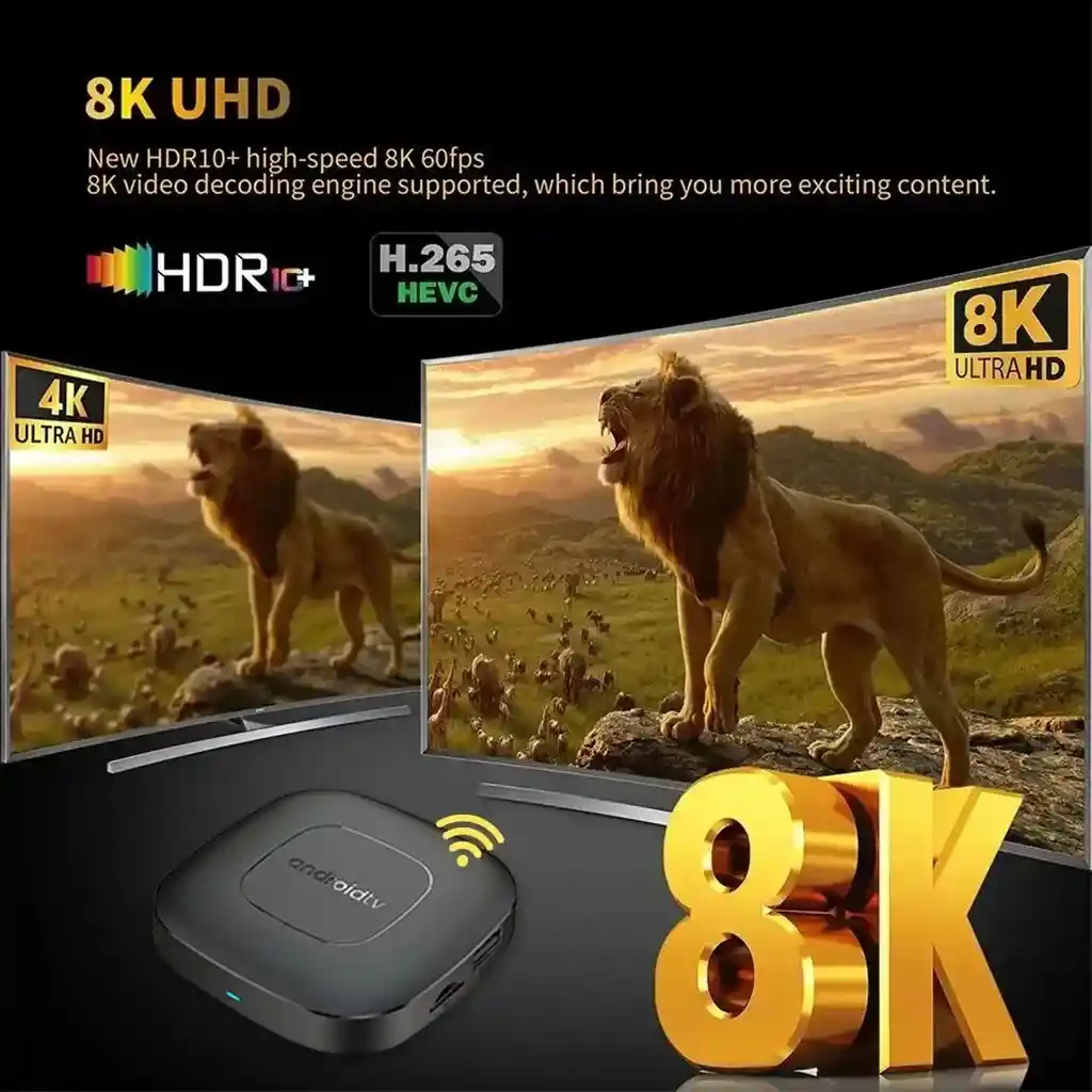 Caja De Tv 8k Android 13.0 16gb 2gb Wifi Dual Bluetooth 5.0