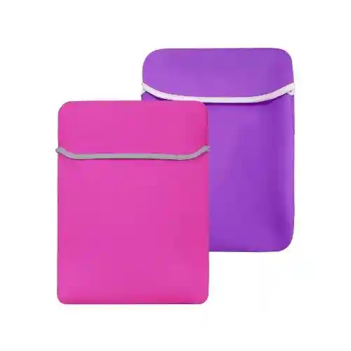 ⭐ Funda Para Portátil 14 Pulgadas Neopreno Doble Faz Rosada⭐