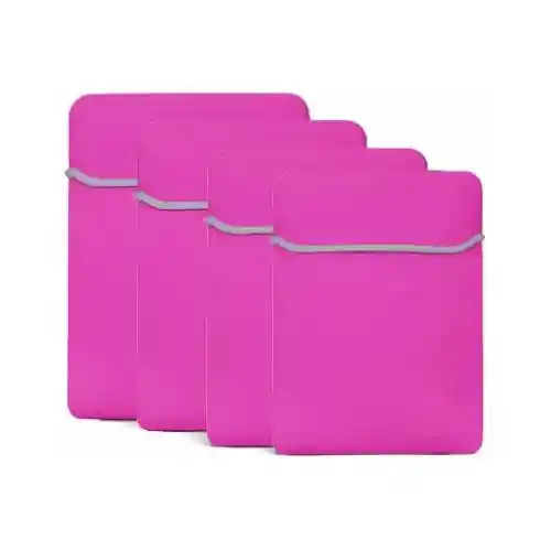 ⭐ Funda Para Portátil 14 Pulgadas Neopreno Doble Faz Rosada⭐