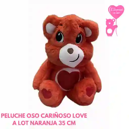 Peluche Oso Cariñoso Love A Lot Naranja 35 Cm