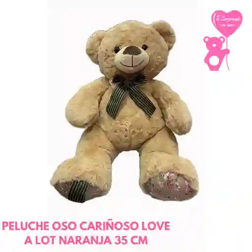 Peluche Oso Cinta Flores 55 Cm Cafe Claro