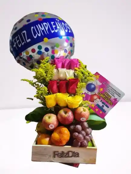 Arreglo Floral Con Fruta