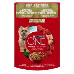 Purina One Pouch Multiproteinas Perros Cachorros Y Adultos Carne,pollo Y Cordero X 85gr