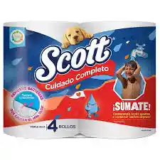 Papel Higienico Scott Cuidado Completo X4 Rollos