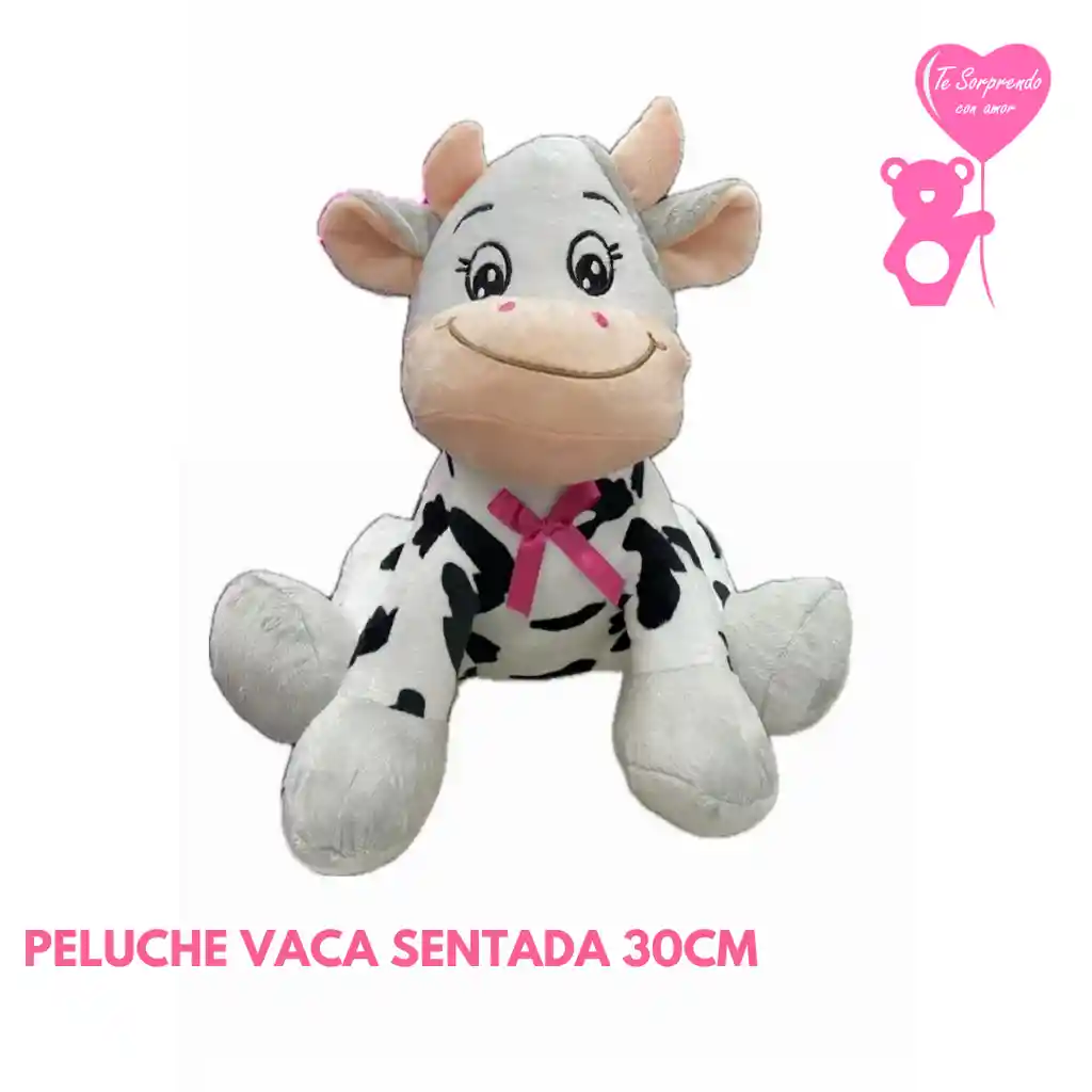 Peluche Vaca Sentada 30cm