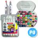 Caja Marcador Offiesco Multitrazo X60 Doble Punta (punta Fina Y Biselada) A Base De Alcohol Oe 525 60