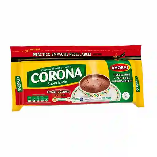 Corona Chocolate para Mesa en Pastillas Sabor Clavos y Canela