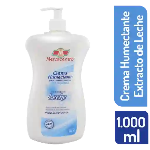 Crema Mercacentro Leche Humectante 1000 Ml