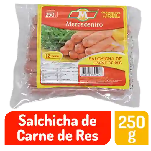 Salchicha Mercacentro Res 250 G