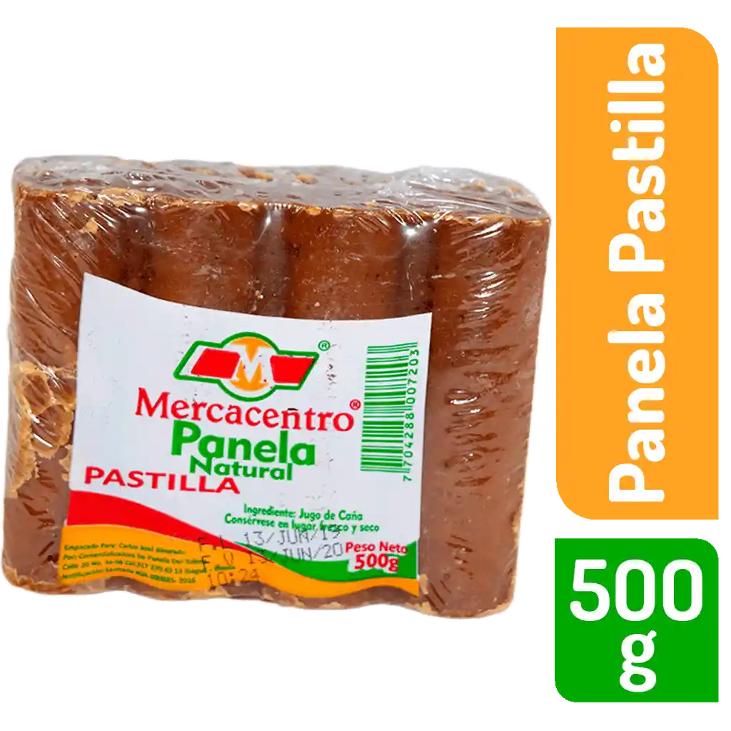 Panela Mercacentro X 8 Pastilla 500 G