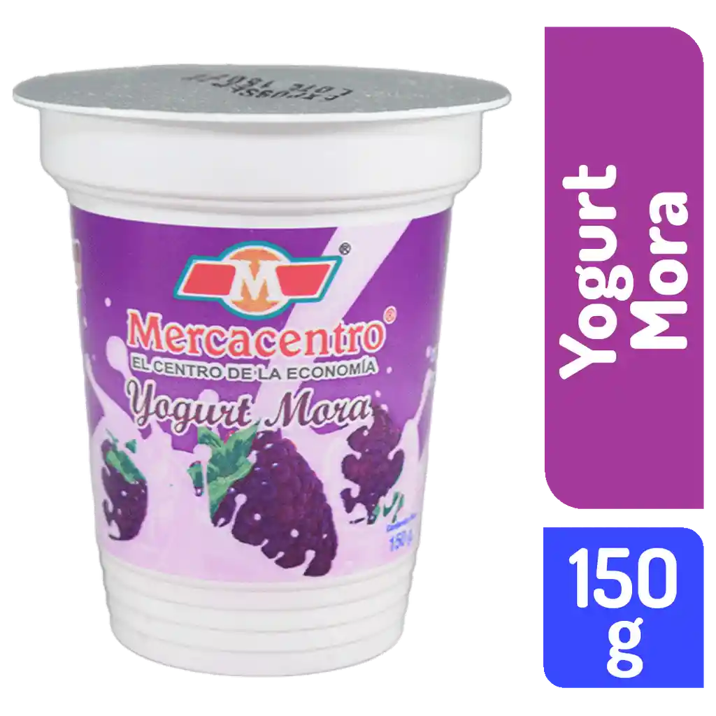 Yogurt Mercacentro Vaso Mora 150 G