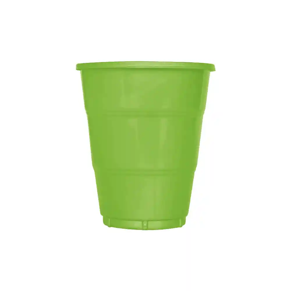 Vaso Desechable Deluxe Plastico 7 Oz Verde Lima Sempertexx 10