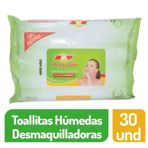 Toallitas Mercacentro Desmaquilladora 30 Und