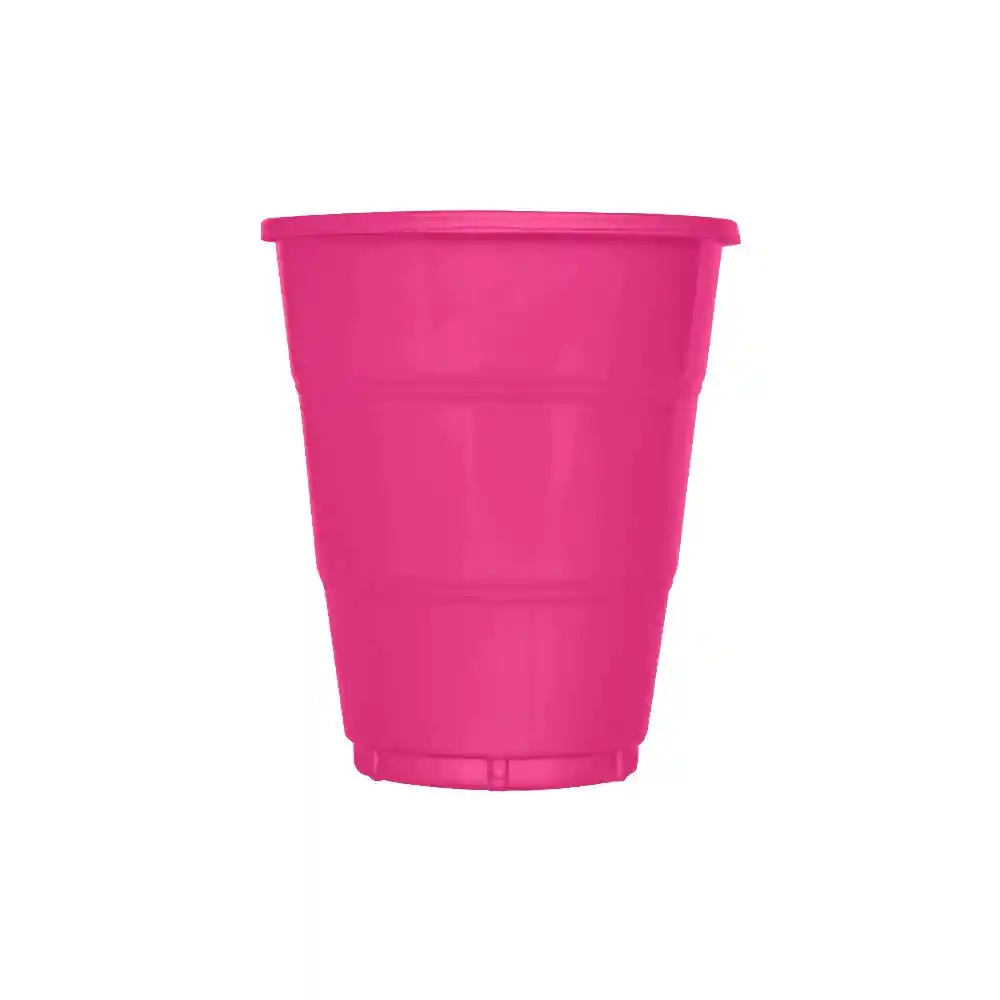 Vaso Desechable Fucsia Deluxe Plastico 7 Oz X 10 Und Sempertex