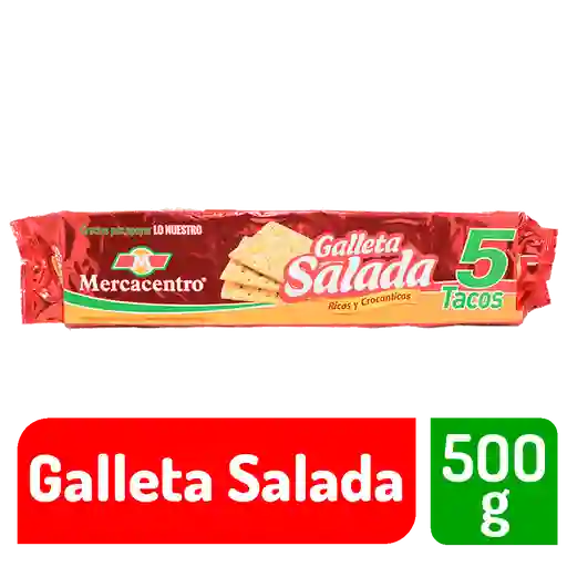 Galletas Mercacentro Salada X 5 Tacos 500 G