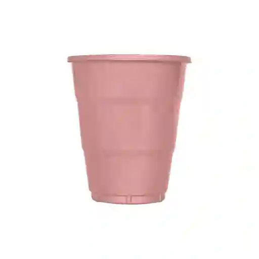 Vaso Desechable Dorado Rosa Deluxe Plastico 7 Oz X 10 Und Sempertex