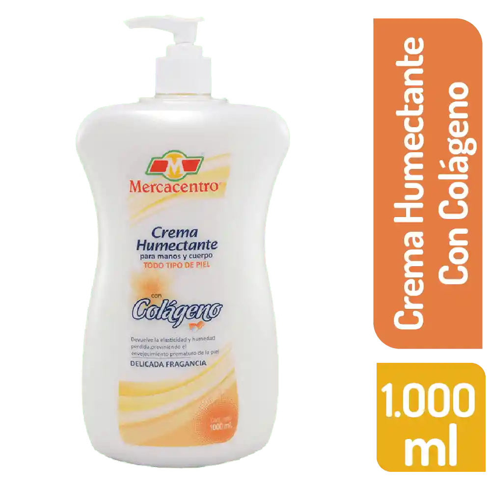 Crema Mercacentro Colageno Humectante 1000 Ml